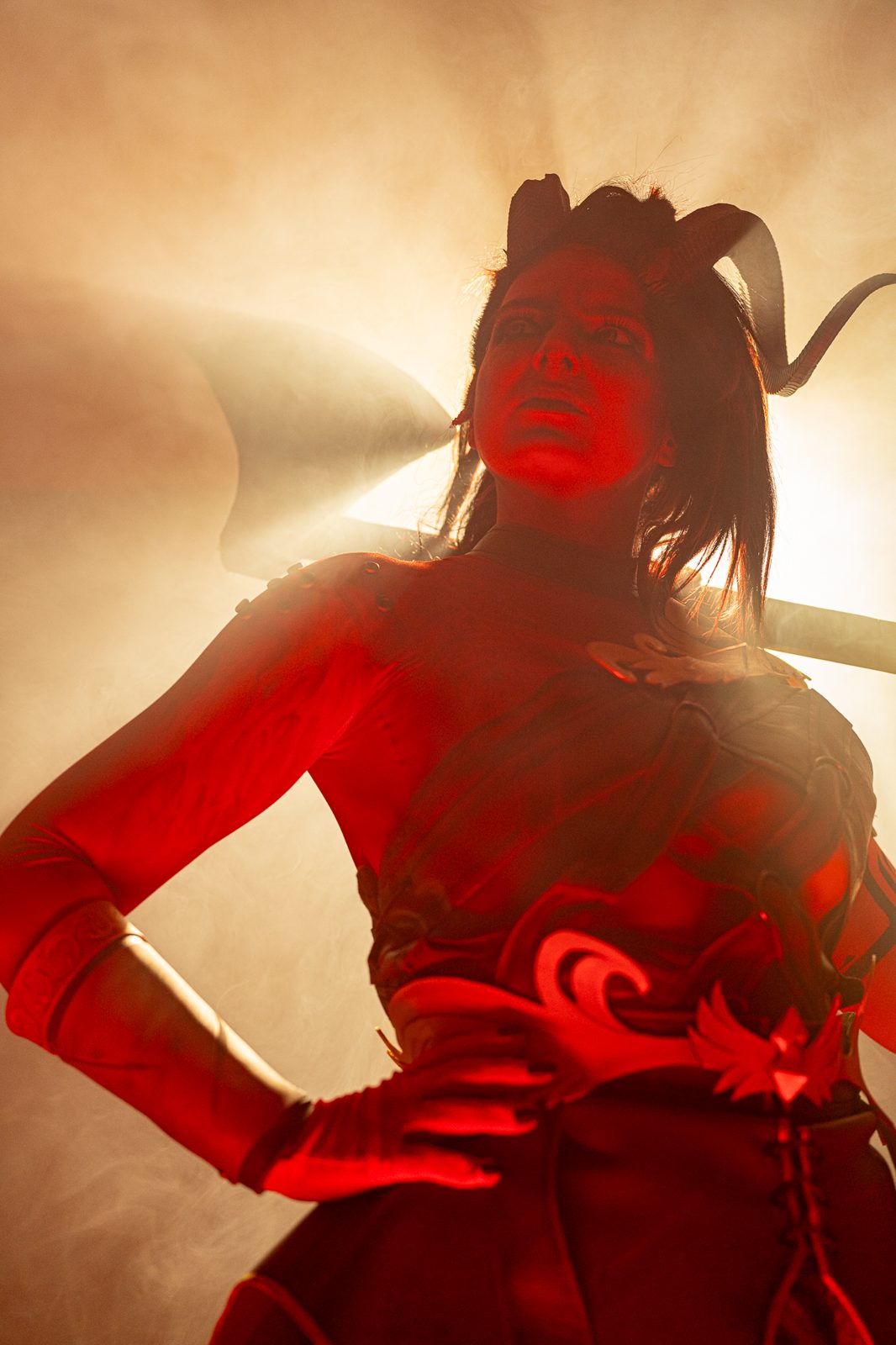 Tiefling cosplay shoot reference