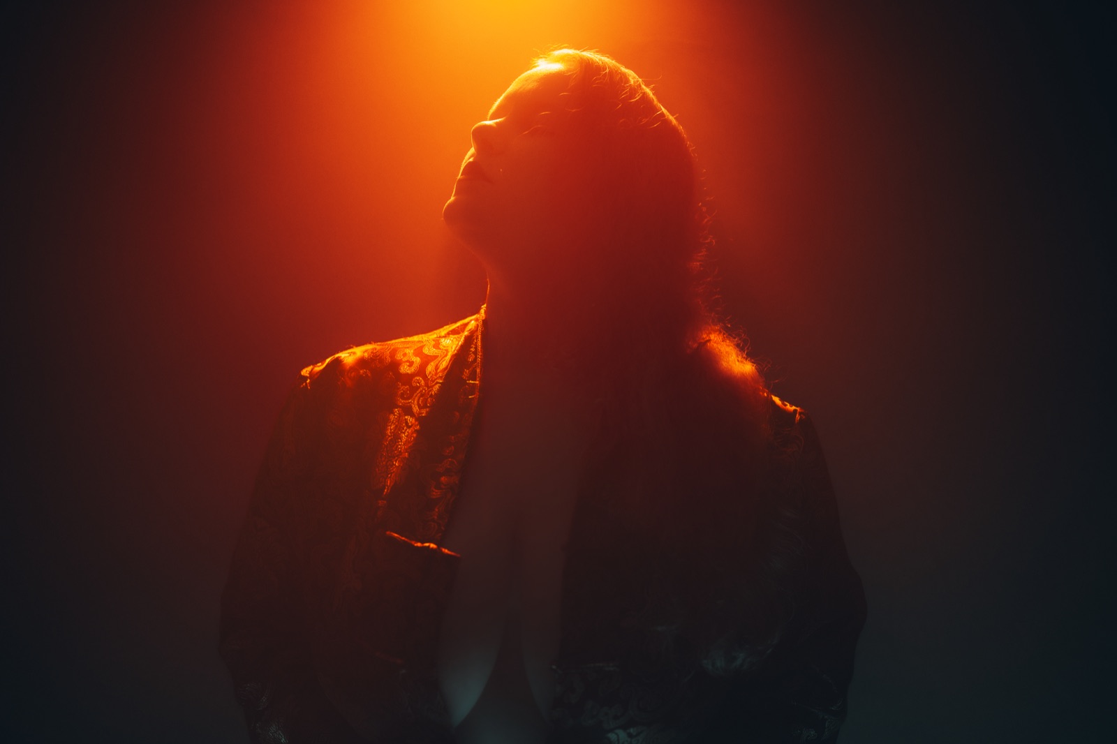 Cosplay shoot — backlit silhouette